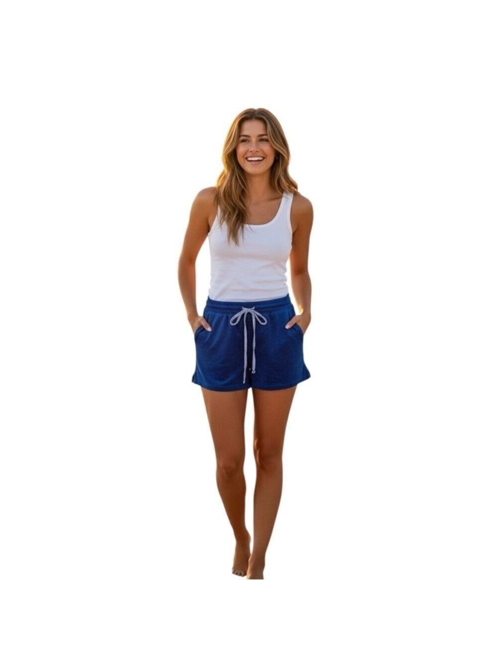 Uniqlo AIRism Shorts Blue Size S Terry Cloth